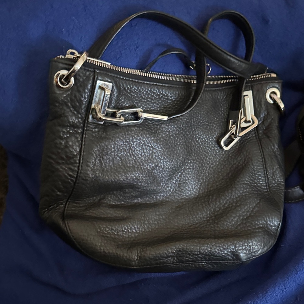 Michael Kors Black Textured Shoulder Bag